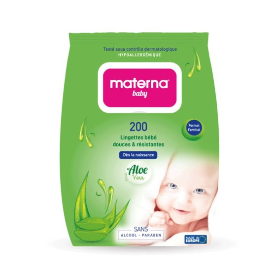 MATERNA LINGETTES BEBE BT/200