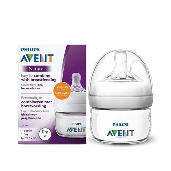 AVENT BIBERON NATURAL 0M+ 60ML