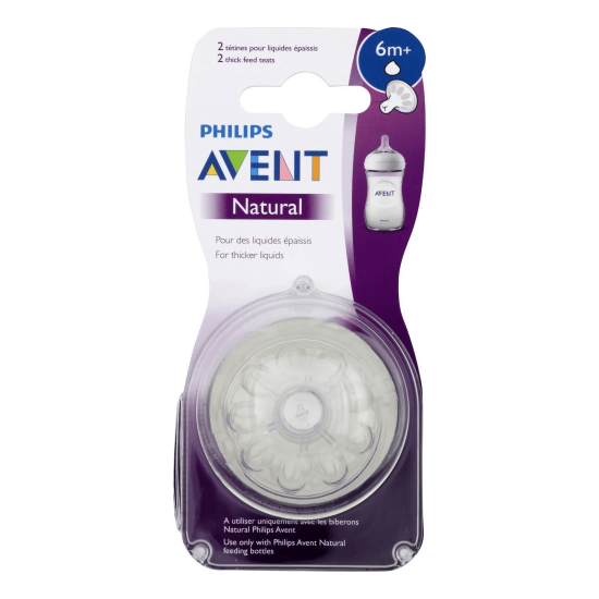 AVENT 2 TETINES NATUREL 6M+...