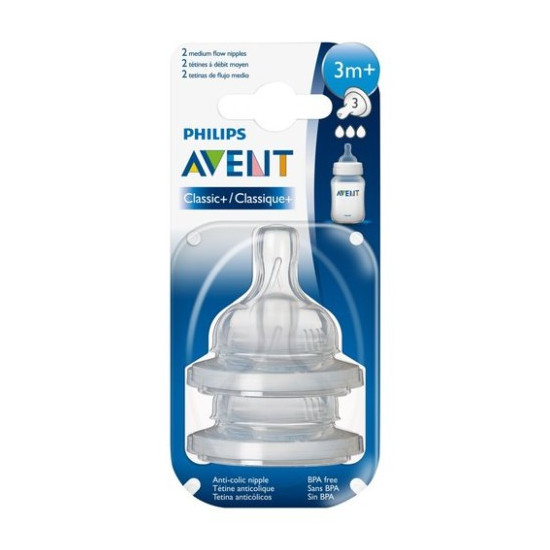 AVENT 2 TETINES 3M+ SCF633/27