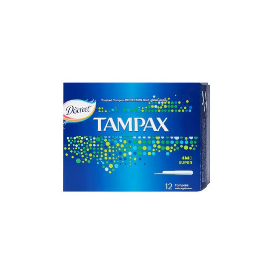 TAMPAX TAMPONS SUPER 12 PIECES