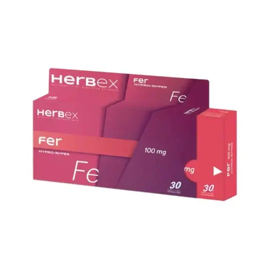 HERBEX FER 100MG 30 GELULES