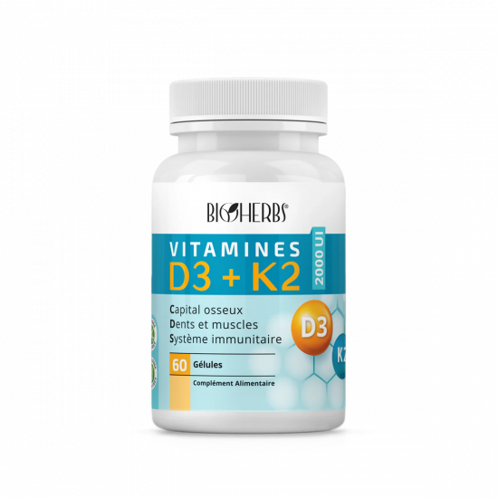 BIOHERBS VITAMINES D3+K2 60...